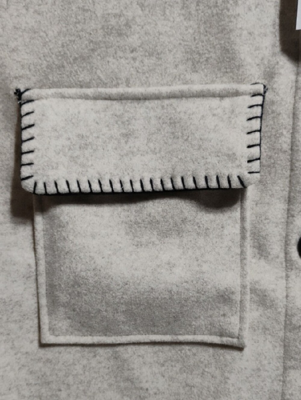New beachlunchlounge Tali Oatmeal Heather Jacket W Whipstitch Trim (C-23) - Picture 7 of 8